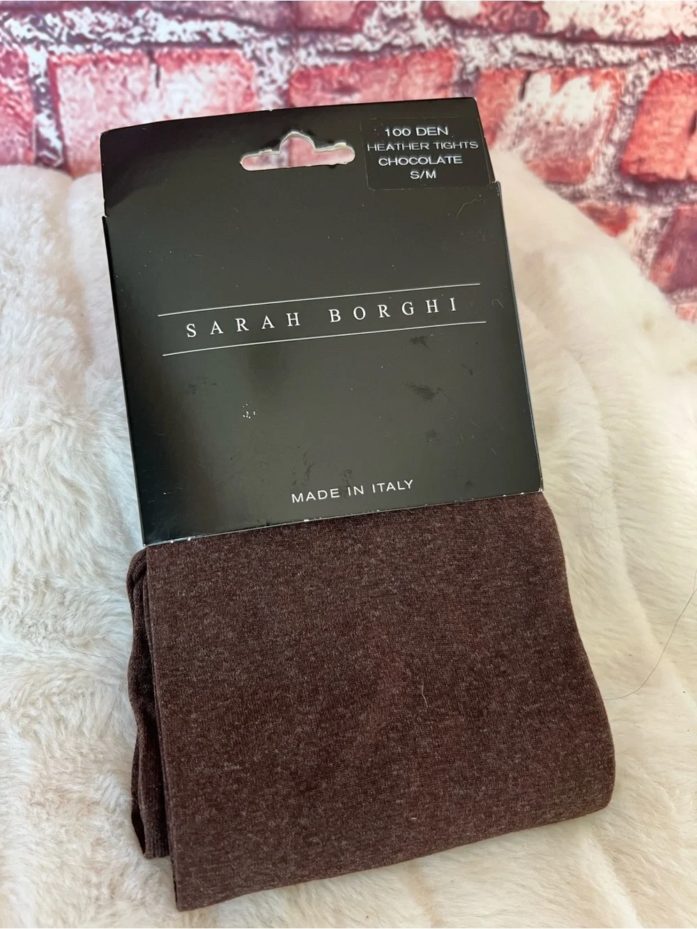 Sarah Borghi Made In Italy 100 Den Heather Tights Chocolate